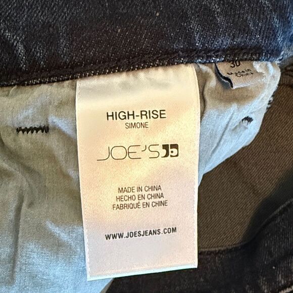 Joe's Jeans Simone Dark Blue Straight high-rise Cropped Denim size 30 - Picture 4 of 9